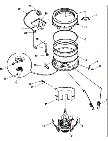Outer Tub, Cover, Pressure Tube, And Counterweight parts for Speed Queen Washer LWS04AW-PLWS04AW from AppliancePartsPros.com