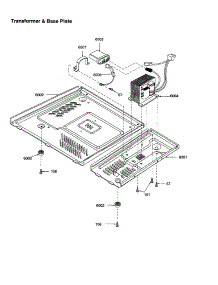 Transformer And Base Plate parts for Amana Countertop Microwave M1020W-P1319604M from AppliancePartsPros.com