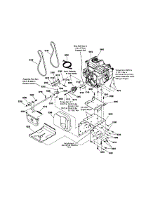 Engine And Frame parts for Snapper Gas Snowblower M1429E (1695735) from AppliancePartsPros.com
