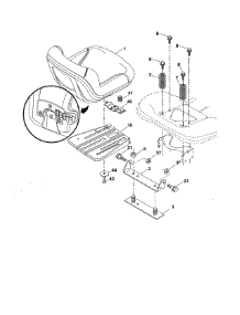 Seat parts for Husqvarna Front-Engine Lawn Tractor M24-54T from AppliancePartsPros.com