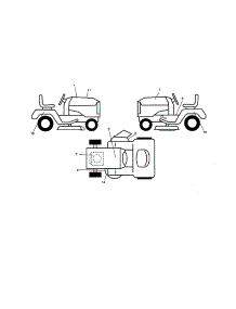 Decals parts for Husqvarna Front-Engine Lawn Tractor M24-54T from AppliancePartsPros.com