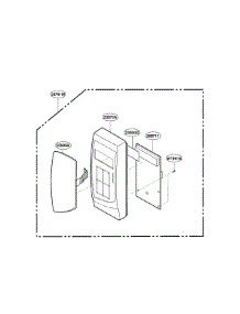 Control Panel Parts parts for Goldstar Countertop Microwave MA-1011W01 from AppliancePartsPros.com