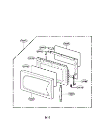 Door Parts parts for Goldstar Countertop Microwave MA-1417B from AppliancePartsPros.com