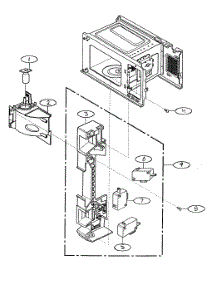 Cabinet Parts parts for Goldstar Countertop Microwave MA-6100W from AppliancePartsPros.com