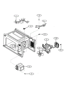 Cabinet Parts parts for Goldstar Countertop Microwave MA-6100W from AppliancePartsPros.com