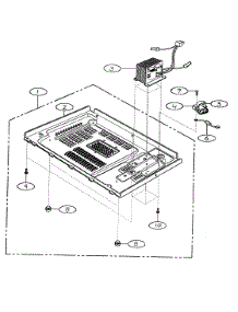 Cabinet Parts parts for Goldstar Countertop Microwave MA-6100W from AppliancePartsPros.com