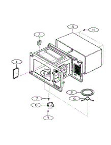 Cabinet Parts parts for Goldstar Countertop Microwave MA-7100W from AppliancePartsPros.com