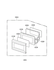 Door Parts parts for Goldstar Countertop Microwave MA1152W from AppliancePartsPros.com