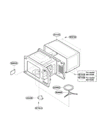 Oven Cavity Parts parts for Goldstar Countertop Microwave MA1152W from AppliancePartsPros.com