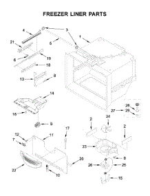 Freezer Liner Parts parts for Maytag Bottom-Mount Refrigerator MBB1957FEW01 from AppliancePartsPros.com