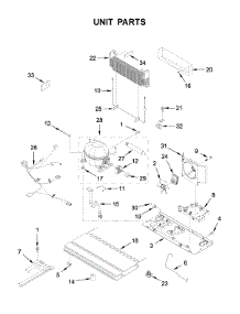 Unit Parts parts for Maytag Bottom-Mount Refrigerator MBB1957FEW01 from AppliancePartsPros.com
