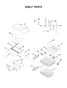 Shelf Parts parts for Maytag Bottom-Mount Refrigerator MBB1957FEW01 from AppliancePartsPros.com