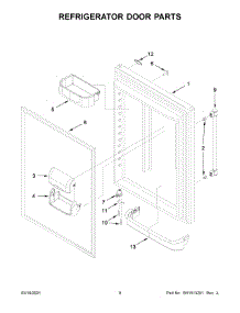 Refrigerator Door Parts parts for Maytag Bottom-Mount Refrigerator MBB1957FEW02 from AppliancePartsPros.com