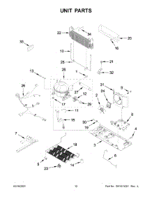 Unit Parts parts for Maytag Bottom-Mount Refrigerator MBB1957FEW02 from AppliancePartsPros.com