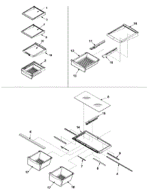 Refrigerator Shelving parts for Maytag Bottom-Mount Refrigerator MBB2256GEW from AppliancePartsPros.com