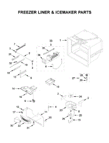 Freezer Liner & Icemaker Parts parts for Maytag Bottom-Mount Refrigerator MBF1958FEZ03 from AppliancePartsPros.com