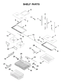 Shelf Parts parts for Maytag Bottom-Mount Refrigerator MBF1958FEZ03 from AppliancePartsPros.com