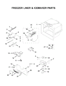 Freezer Liner & Icemaker Parts parts for Maytag Bottom-Mount Refrigerator MBF1958FEZ04 from AppliancePartsPros.com
