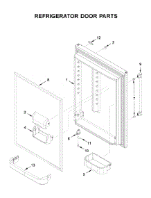 Refrigerator Door Parts parts for Maytag Bottom-Mount Refrigerator MBF1958FEZ04 from AppliancePartsPros.com