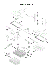 Shelf Parts parts for Maytag Bottom-Mount Refrigerator MBF1958FEZ04 from AppliancePartsPros.com