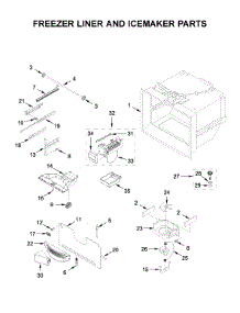Freezer Liner And Icemaker Parts parts for Maytag Bottom-Mount Refrigerator MBF2258FEZ03 from AppliancePartsPros.com