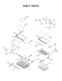 Shelf Parts parts for Maytag Bottom-Mount Refrigerator MBF2258FEZ03 from AppliancePartsPros.com
