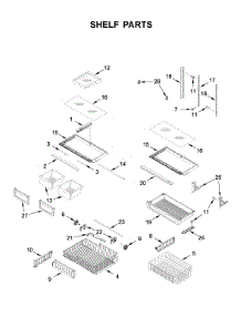 Shelf Parts parts for Maytag Bottom-Mount Refrigerator MBF2258FEZ04 from AppliancePartsPros.com