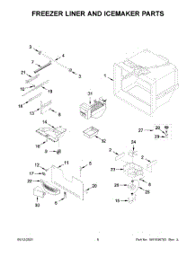 Freezer Liner And Icemaker Parts parts for Maytag Bottom-Mount Refrigerator MBF2258FEZ06 from AppliancePartsPros.com