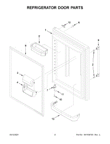 Refrigerator Door Parts parts for Maytag Bottom-Mount Refrigerator MBF2258FEZ06 from AppliancePartsPros.com