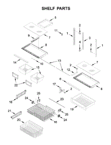 Shelf Parts parts for Maytag Bottom-Mount Refrigerator MBL1957FEZ04 from AppliancePartsPros.com