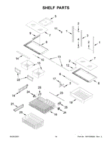 Shelf Parts parts for Maytag Bottom-Mount Refrigerator MBL1957FEZ07 from AppliancePartsPros.com