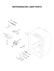 Refrigerator Liner Parts parts for Maytag Bottom-Mount Refrigerator MBR1957FEZ05 from AppliancePartsPros.com