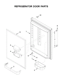 Refrigerator Door Parts parts for Maytag Bottom-Mount Refrigerator MBR1957FEZ05 from AppliancePartsPros.com
