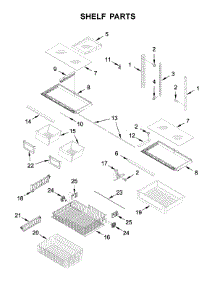 Shelf Parts parts for Maytag Bottom-Mount Refrigerator MBR1957FEZ05 from AppliancePartsPros.com