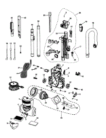 Main Body parts for Panasonic Upright Vacuum MC-UL427-00 from AppliancePartsPros.com