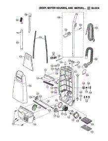 Body / Motor Housing / Motor parts for Panasonic Upright Vacuum MC-V215-00 from AppliancePartsPros.com
