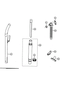 Handle / Hose / Attachments parts for Panasonic Upright Vacuum MC-V325 from AppliancePartsPros.com