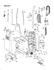 Motor Housing / Motor / Handle / Body parts for Panasonic Upright Vacuum MC-V5007 from AppliancePartsPros.com