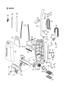 Motor Housing / Motor / Handle / Body parts for Panasonic Upright Vacuum MC-V5330 from AppliancePartsPros.com