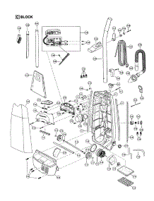 Motor Housing / Motor / Handle / Body parts for Panasonic Upright Vacuum MC-V5370 from AppliancePartsPros.com