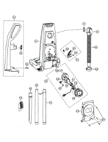 Body / Handle / Rear Dust Compartment parts for Panasonic Upright Vacuum MC-V731100 from AppliancePartsPros.com