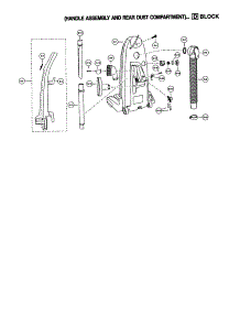 Handle / Rear Dust Compartment parts for Panasonic Upright Vacuum MC-V7320 from AppliancePartsPros.com