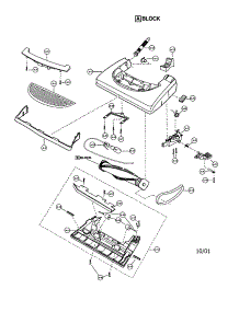 Nozzle Housing parts for Panasonic Upright Vacuum MC-V7341 from AppliancePartsPros.com