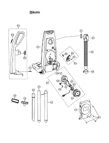 Handle / Rear Dust Compartment / Cord Reel parts for Panasonic Upright Vacuum MC-V7341 from AppliancePartsPros.com