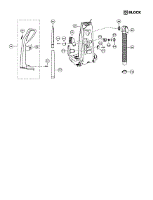 Handle / Rear Dust Compartment parts for Panasonic Upright Vacuum MC-V7355 from AppliancePartsPros.com