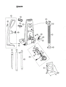 Handle / Dust Compartment / Cord Reel parts for Panasonic Upright Vacuum MC-V7398 from AppliancePartsPros.com