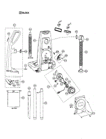 Handle / Rear Dust Compartment parts for Panasonic Upright Vacuum MC-V7399 from AppliancePartsPros.com