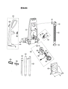 Handle / Rear Dust Compartment / Reel parts for Panasonic Upright Vacuum MC-V7400D from AppliancePartsPros.com
