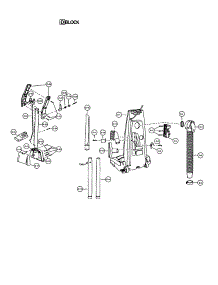 Handle / Rear Dust Compartment / Cord Reel parts for Panasonic Upright Vacuum MC-V7418D from AppliancePartsPros.com