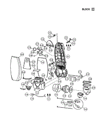 Motor Housing / Motor / Body parts for Panasonic Upright Vacuum MC-V7505 from AppliancePartsPros.com